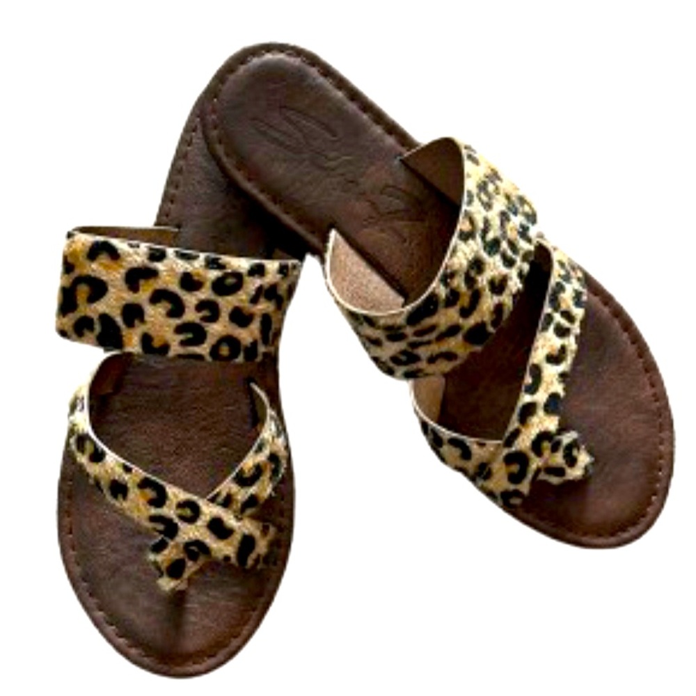 Seven 7 leopard strap sandal size 8 NWOT